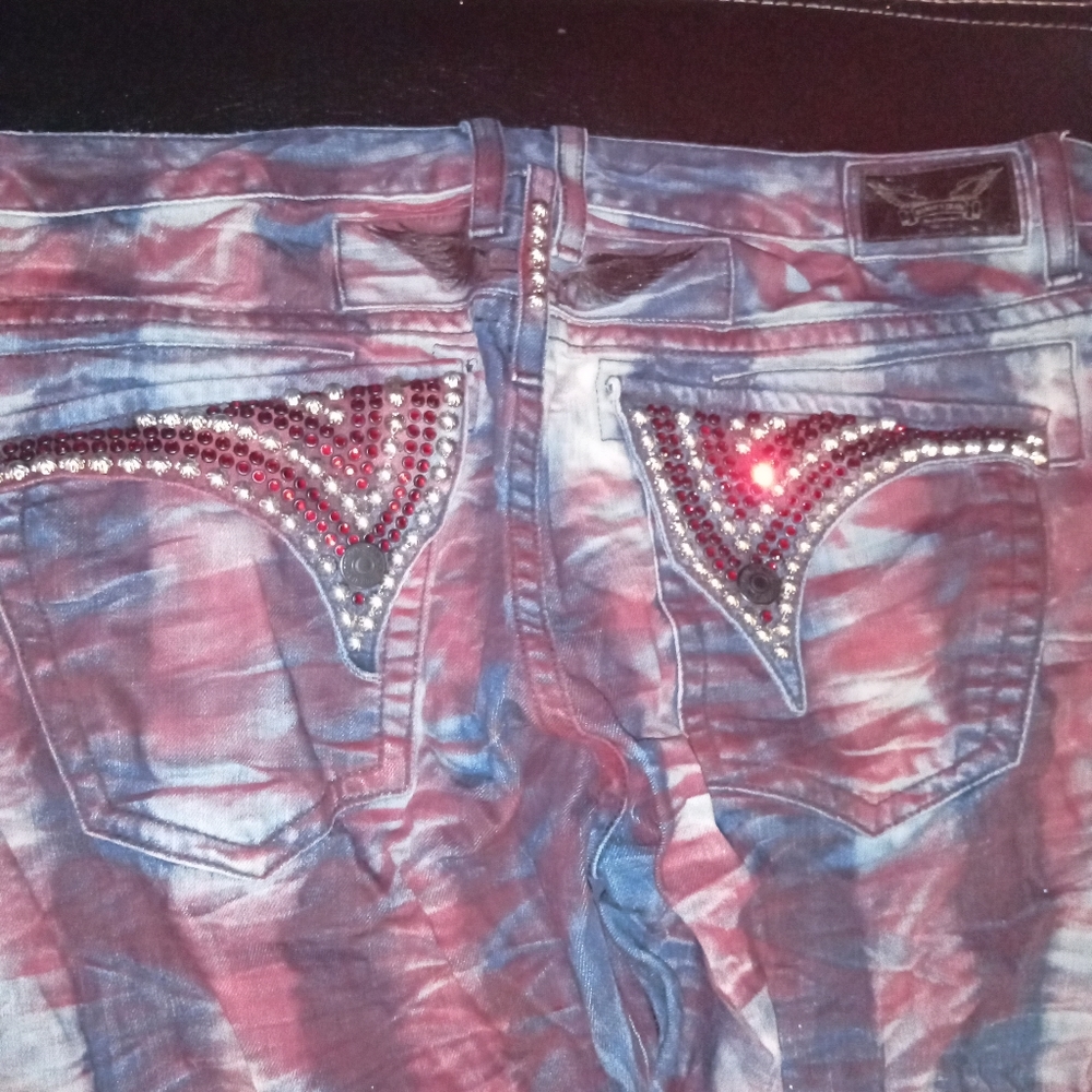 Red White and Blue Robin Jeans 40 x 32